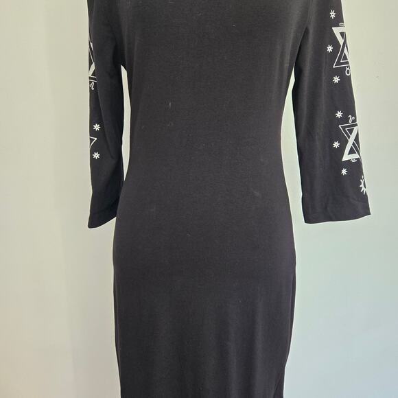 Disturbia Goth Sheath Dress Zodiac Symbols Mystical Cut Out Sexy Women 6 - Picture 6 of 14